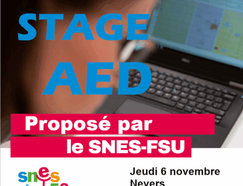 Stage AED le 6 novembre